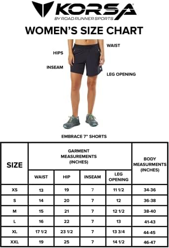 Korsa חבק 7 מכנסיים אתלטים 2.0 לנשים עם כיסים | משקל קל, פיתול לחות ומונע קצר | לריצה, יוגה,